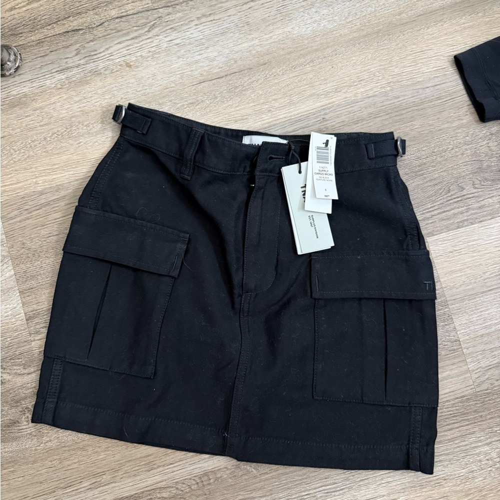 Black Cargo Skirt